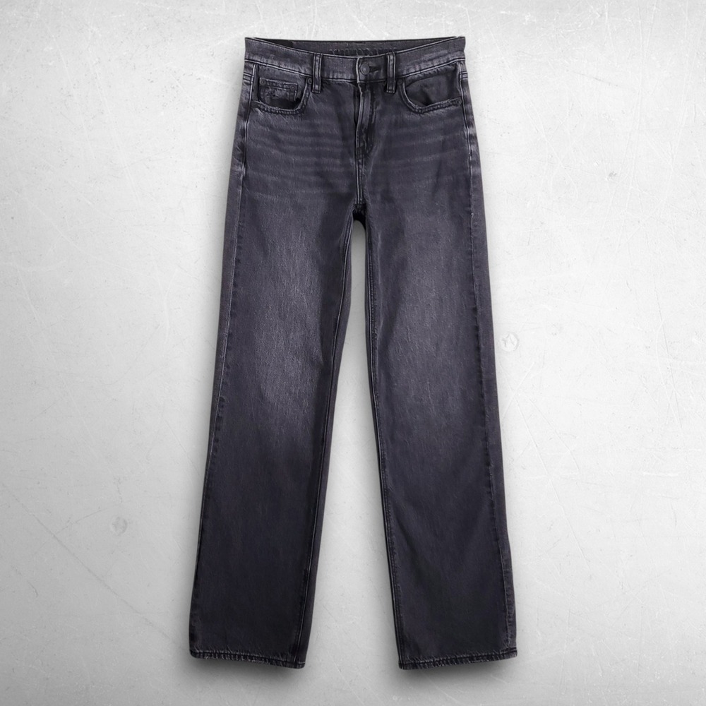 American Eagle Stovepipe Jeans Women 000 Black Grunge Y2K Streetwear 90s Style